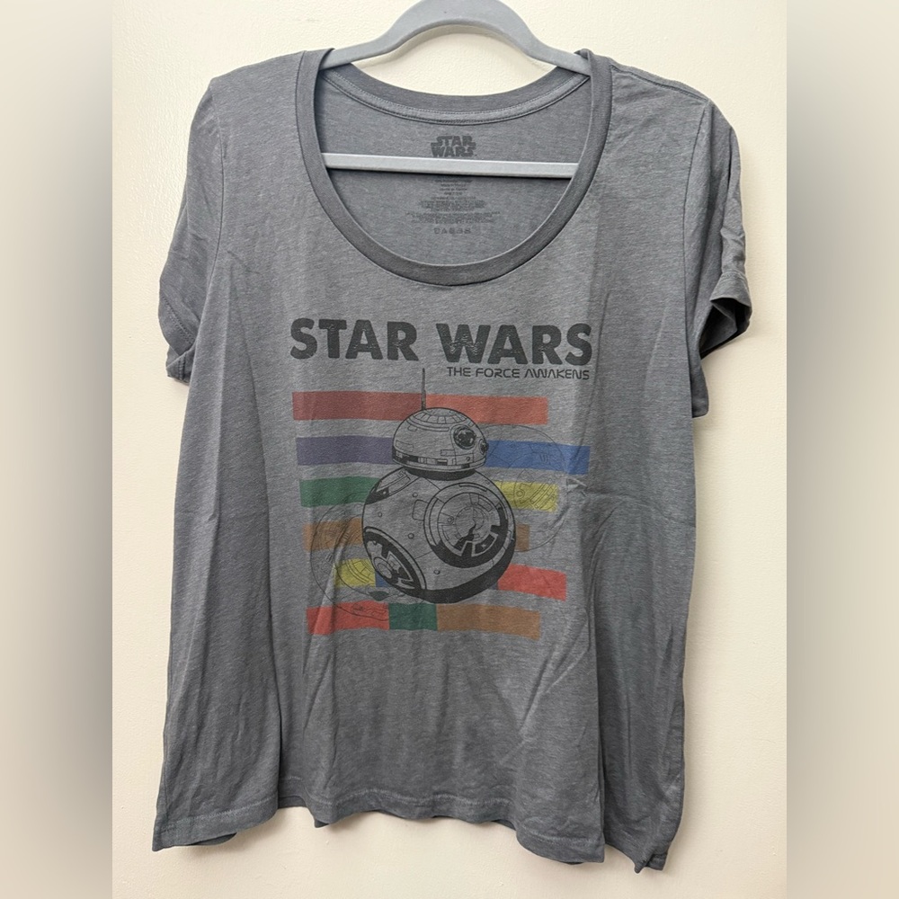 Star Wars Gray Logo Tee with Subtle Print